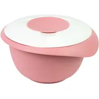 Westmark Rührschüssel mit zweigeteiltem Deckel, 2,5 l, rosa/weiß, 3153227P