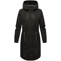 Marikoo Outdoorjacke Megumii mit weichem Teddyfell innen schwarz 4XL