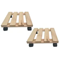 Hossis 2x Pflanzenroller eckig 30cm 120 kg Blumentopf Untersetzer