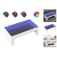 VidaXL Couchtisch mit Infinity-LED Weiß 90x50x30 cm - Weiß