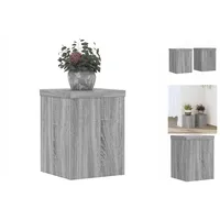 VidaXL Pflanzenständer 2 Stk. Grau Sonoma 15x15x20 cm Holzwerkstoff