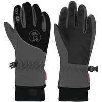 TROLLKIDS Trolltunga Wasserabweisende Handschuhe, Anthrazit/Schwarz, Größe 5; 9-10 Years