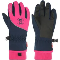 TROLLKIDS Kinder Handschuhe, Trolltunga Marineblau / Magenta navyblau|magentapink 5;