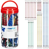 Relaxdays Spanngummi 24er Set, Gepäckspanner für Auto & 5