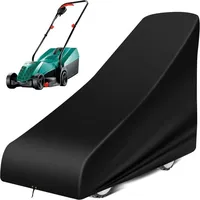 Luxuskollektion Schwarze Rasenmäher-Abdeckung wasserdicht 140x56x103cm 420D Oxford-Gewebe
