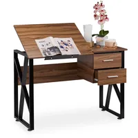 Relaxdays Relaxdays, Schreibtisch, neigbar, verstellbare Arbeitsfläche, Laptoptisch oder Zeichentisch,