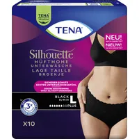 TENA Silhouette Plus L Black, 10 Stück