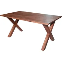 Sam möbel gmbh Esstisch Akazie nussbaumfarben 200x100 cm X-Holzgestell