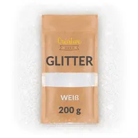 Creative Deco 200g Weiß Glitzerpulver für Wandfarbe | 0,2mm