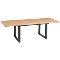 Sam Esstisch Schweizer Kante eichenfarben 160(240) x 90 U-Gestell