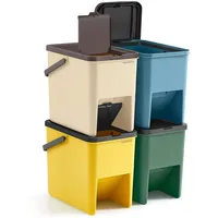 Songmics Mülleimer 4er Set Abfalleimer, Mülleimer stapelbar, je 20