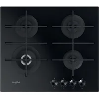 Whirlpool GOWL628NB Ebene Kochen IN Gas 4 Brenner, Schwarz