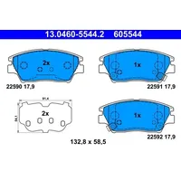 ATE Bremsbelagsatz, SSANGYONG 48130350B0 Bremsbeläge,Bremsklötze,Bremssteine,Bremsbeläge & Bremsbelagsatz,Bremsklötze & Bremsbelagsatz