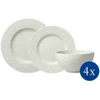 Villeroy & Boch Manufacture Rock Teller-Set 12-teilig weiß