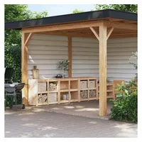 VidaXL Outdoor-Küchenschränke 3 Stk. Massivholz Kiefer - BRAUN