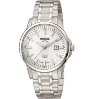 Boccia Titanium 3643-03 Solar Herrenuhr Saphirglas weiß Ø40mm
