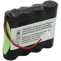 AccuCell Akkupack NiMH 4,8V 1100mAh F1x4 Mignon AA mit