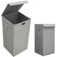 Dune Design 50L XXL Wäschekorb mit Deckel Grau -