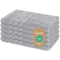 LAVEA Elena Handtuchset 5-tlg. silber