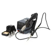 VELLEMAN Multifunktionale 2-in-1- Lötstation mit Lötkolben & Heißluftpistole, mikroprozessorgesteuert,