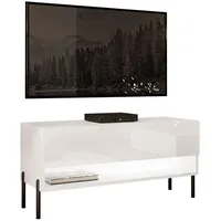 Lookway Lowboard, Weiß Hochglanz, Holzwerkstoff, 1 Fächer, 90x44x35 cm,