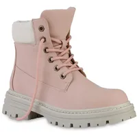 VAN HILL Worker Boots Eleanor in Rosa 36