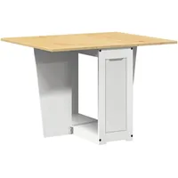 VidaXL Butterfly-Esstisch Klappbar Corona Weiß Massivholz Kiefer -