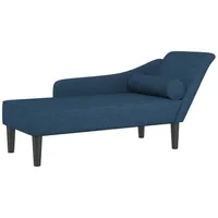 VidaXL Chaiselongue mit Kissen Blau Stoff