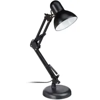Relaxdays Retro Schreibtischlampe Schwarz