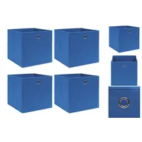 VidaXL Aufbewahrungsboxen 4 Stk. Blau 32x32x32 cm Stoff