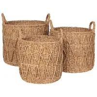 VCM Aufbewahrungskorb 3er Set Krabi natur