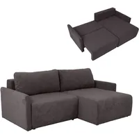 Roller Ecksofa - stone - Liegefunktion und Staukasten -