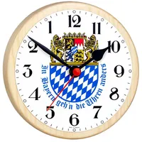 Selva Bayernuhr mit Wappen – Rückwärtsläufer-Uhr – für Hobbyraum,