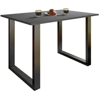 VCM Esstisch Anthrazit, schwarz (140 x 50 x 76