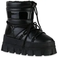 VAN HILL Winter Boots in Schwarz Lack