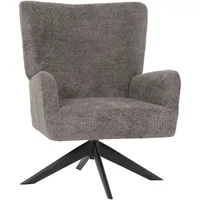 Mendler Lounge-Sessel HWC-N65, Cocktailsessel Polstersessel Relaxsessel, drehbar, Stoff/Textil Chenille