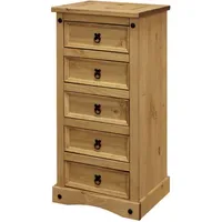 Möbilia Hoch-Kommode 53 x 109 x 39 cm natur