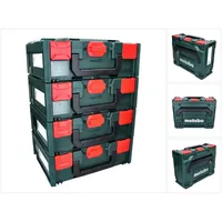 Metabo metaBOX 145 Set 4x System Werkzeug Koffer Stapelbar