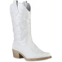VAN HILL Cowboystiefel in Silber,