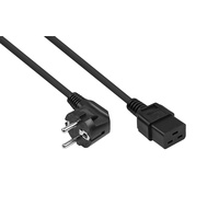 Kabelmeister Netzkabel Schutzkontakt-Stecker Typ E+F (90° gew.) an Kaltgeräte-Buchse