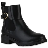 VAN HILL Klassische Stiefeletten Evelyn in Schwarz Snake -