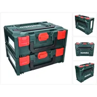 Metabo metaBOX 145 Set 2x System Werkzeug Koffer Stapelbar