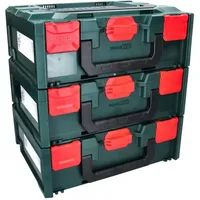 Metabo metaBOX 145 Set 3x System Werkzeug Koffer Stapelbar