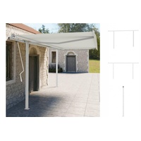 VidaXL Stützen für Markisen Weiß 450x245 cm Eisen
