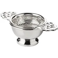 Edzard Teesieb Assam mit Halter, schwerversilbert, Durchmesser 6 cm,