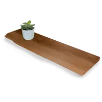 Sam Steckboard mit Baumkante Wandregal Akazie massiv nussbaum lackiert