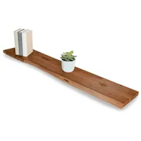 Sam Steckboard mit Baumkante Wandregal Akazie massiv nussbaum lackiert