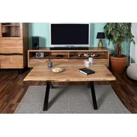 SAM Outillage Couchtisch Baumkante 120x80 cm Akazie Naturfarben schwarz