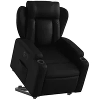 VidaXL Relaxsessel mit Aufstehhilfe Elektrisch Schwarz Kunstleder