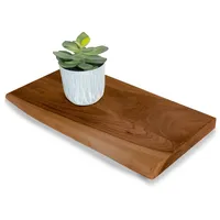 Sam Steckboard mit Baumkante Wandregal Akazie massiv nussbaum lackiert